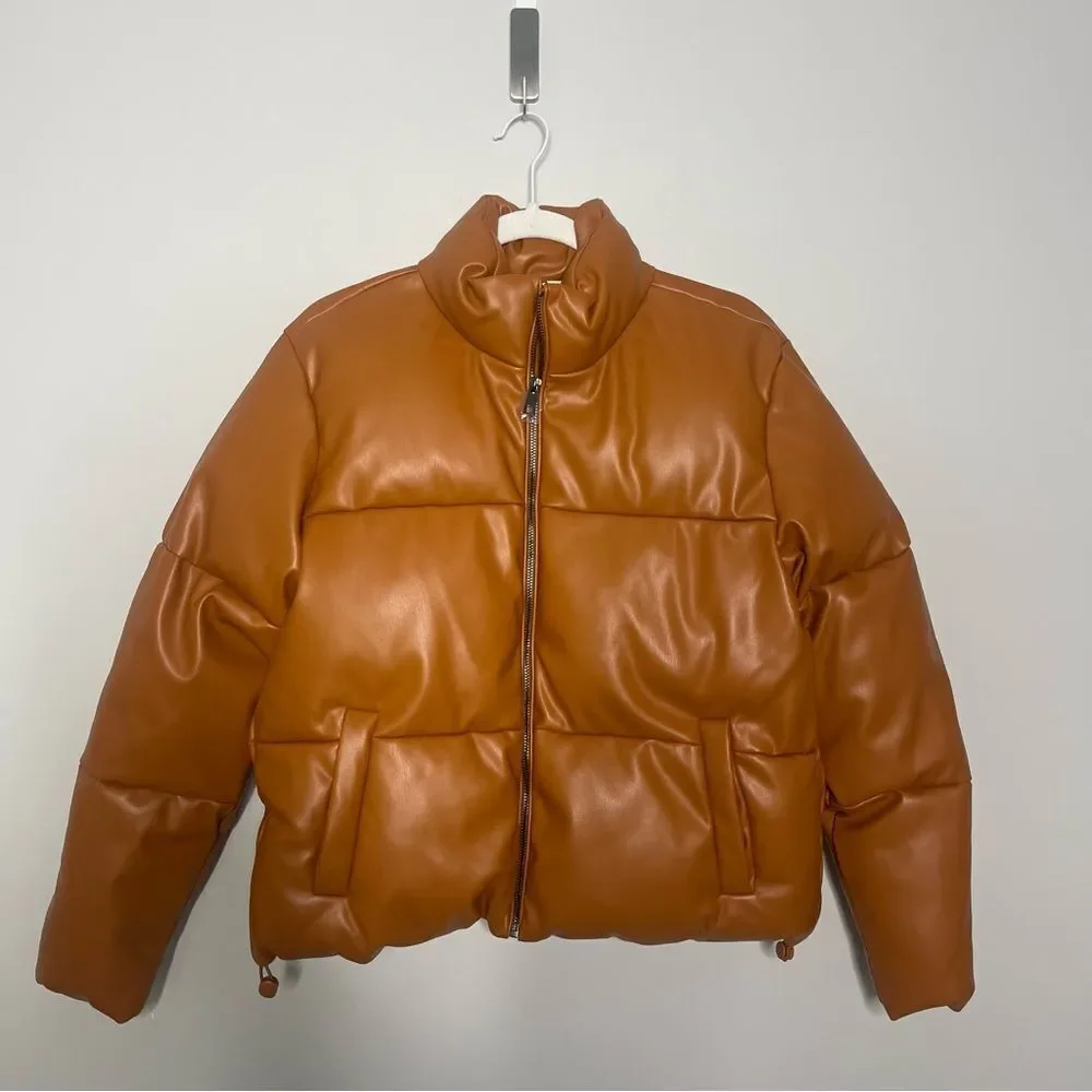 The Drop The Drop Women's Priscilla Vegan Leather Puffer NWT
